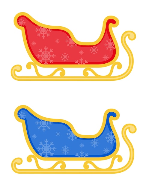 Ilustración de vector de stock de trineo de Papá Noel de Navidad