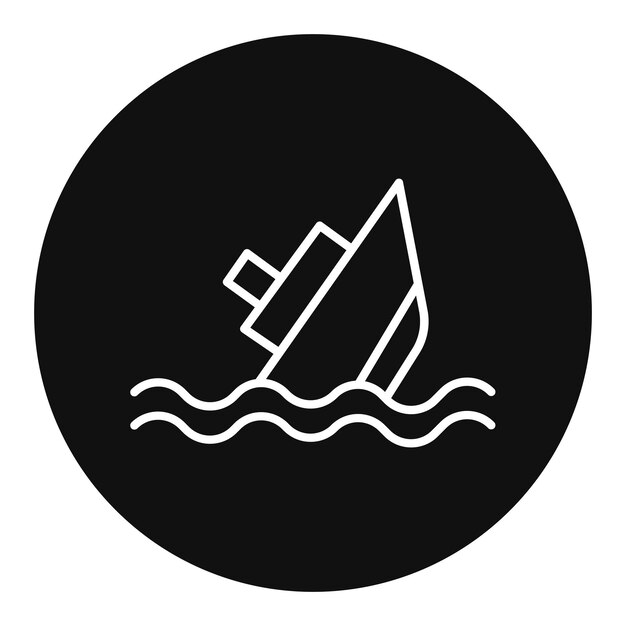 Ilustración del vector del sumidero del barco