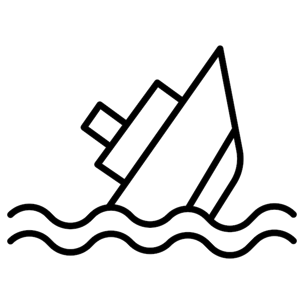 Ilustración del vector del sumidero del barco