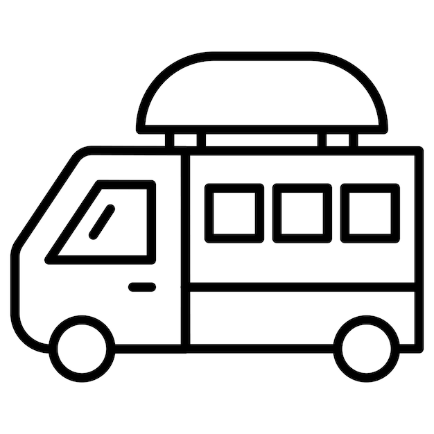 Ilustración del vector de Surf Van
