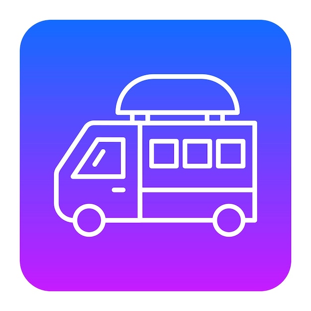Ilustración del vector de Surf Van