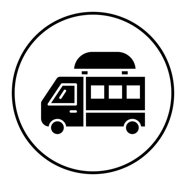 Ilustración del vector de Surf Van