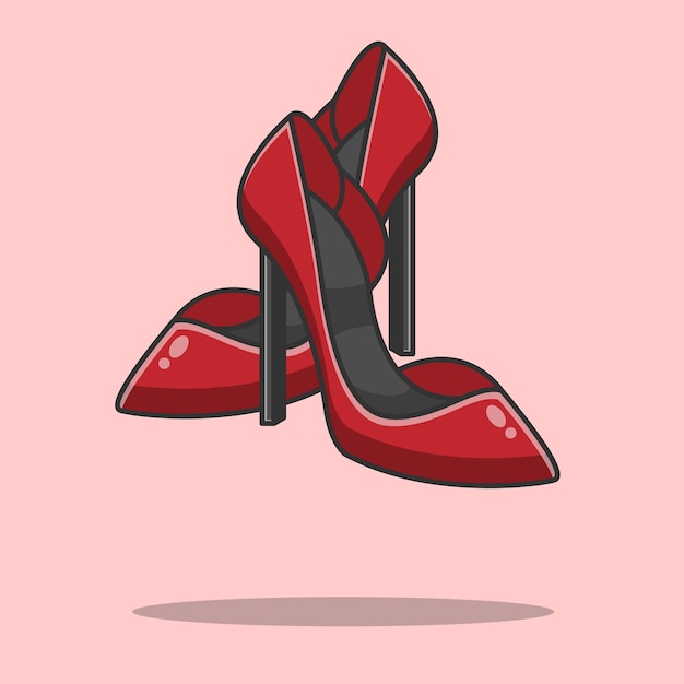 Ilustración de vector de tacones rojos