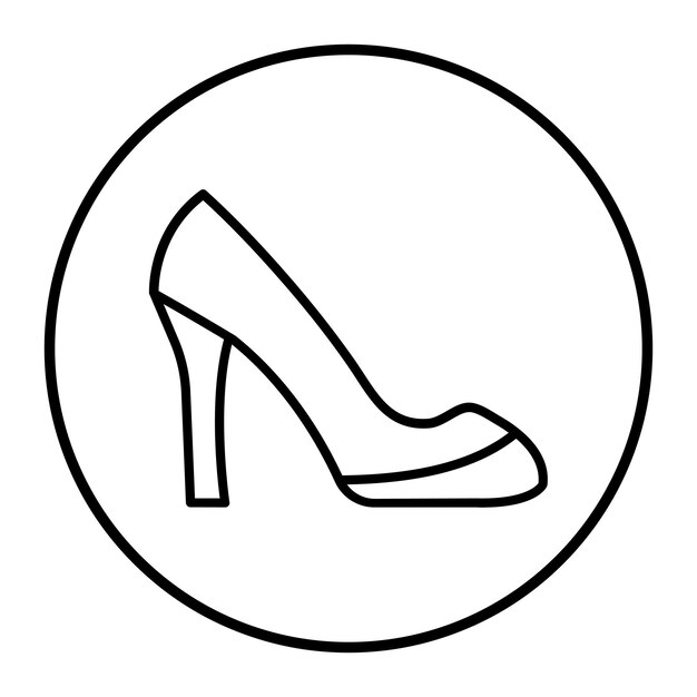 Ilustración del vector del talón de cuña
