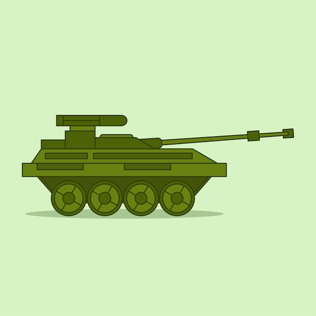 Ilustración de vector de tanque de batalla moderno para la guerra mundial