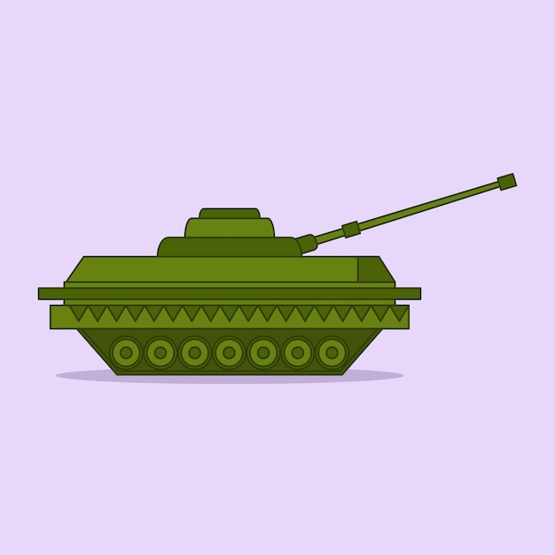 Ilustración de vector de tanque de batalla moderno para la guerra mundial