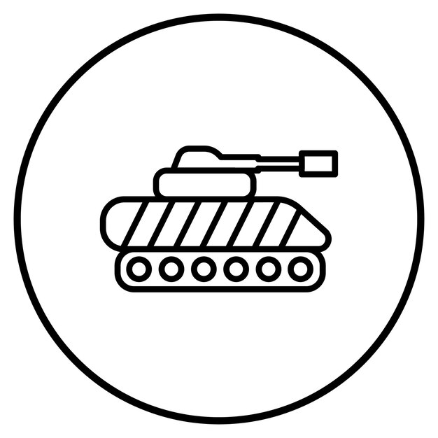Ilustración del vector del tanque del ejército