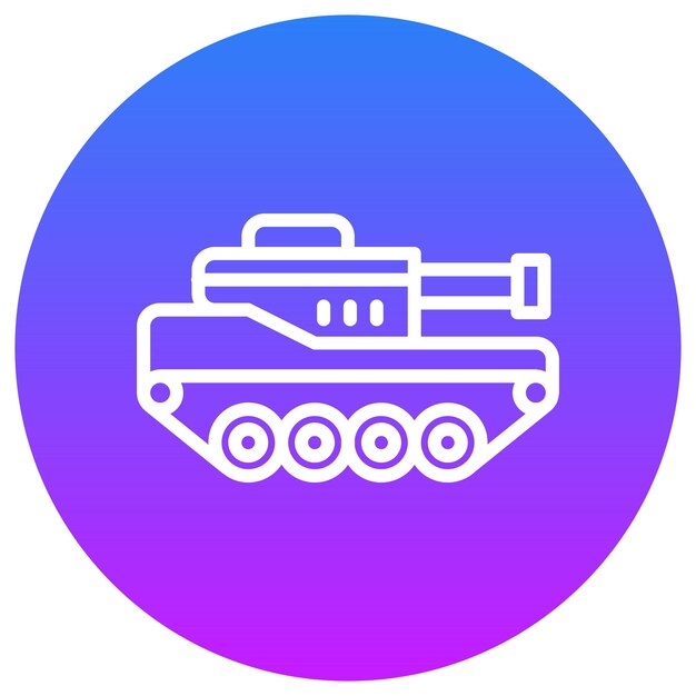 Ilustración del vector del tanque del ejército