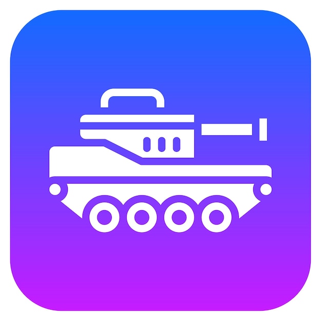 Ilustración del vector del tanque del ejército