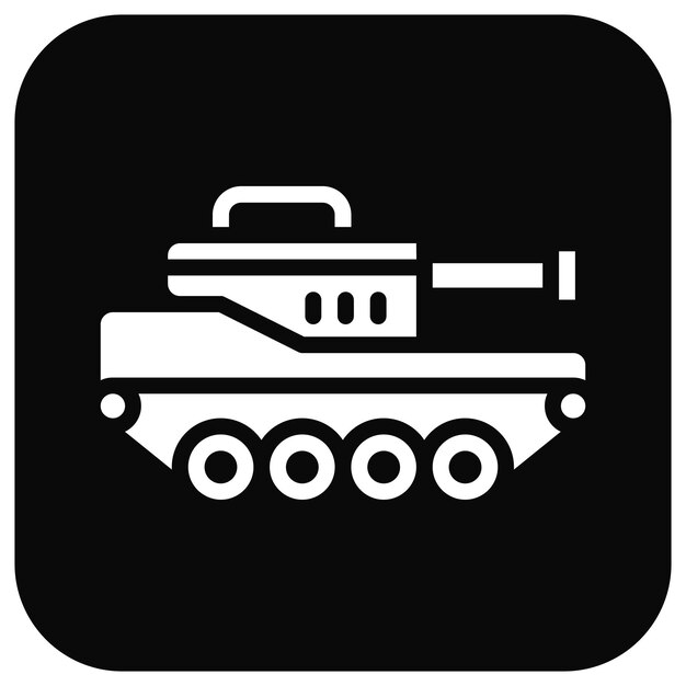 Ilustración del vector del tanque del ejército
