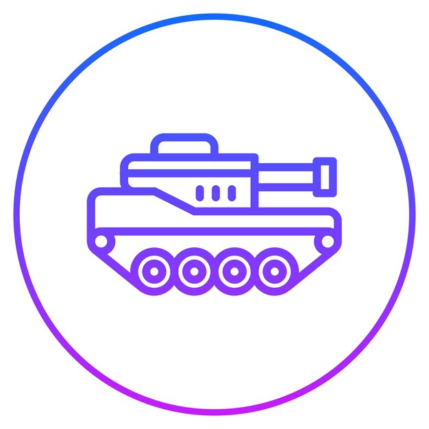 Ilustración del vector del tanque del ejército