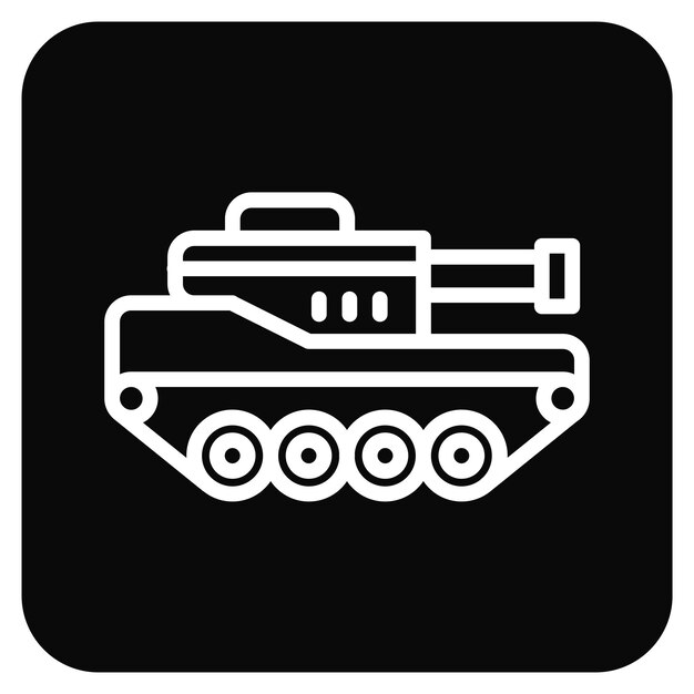 Ilustración del vector del tanque del ejército