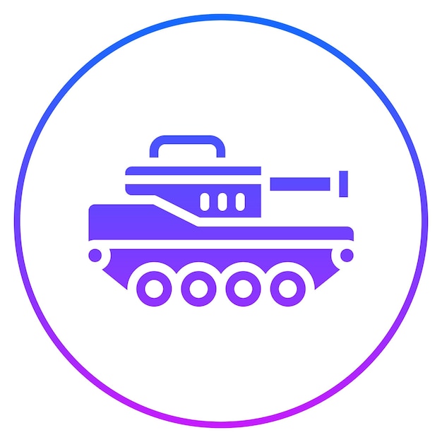 Ilustración del vector del tanque del ejército