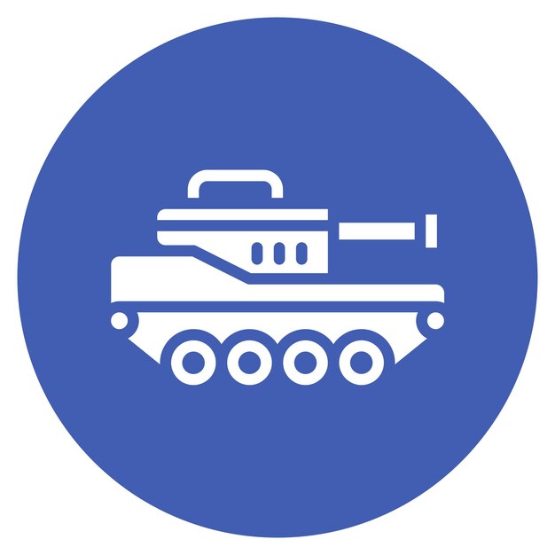 Ilustración del vector del tanque del ejército