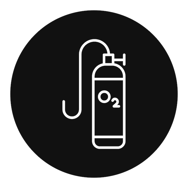 Ilustración del vector del tanque de oxígeno