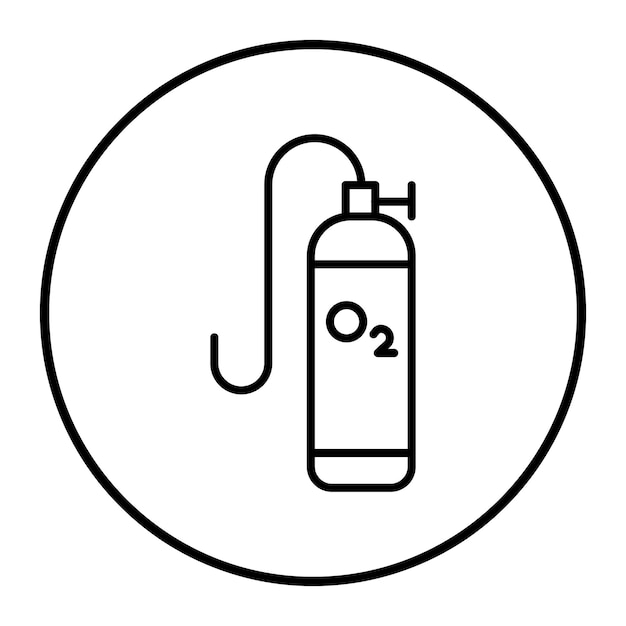 Ilustración del vector del tanque de oxígeno