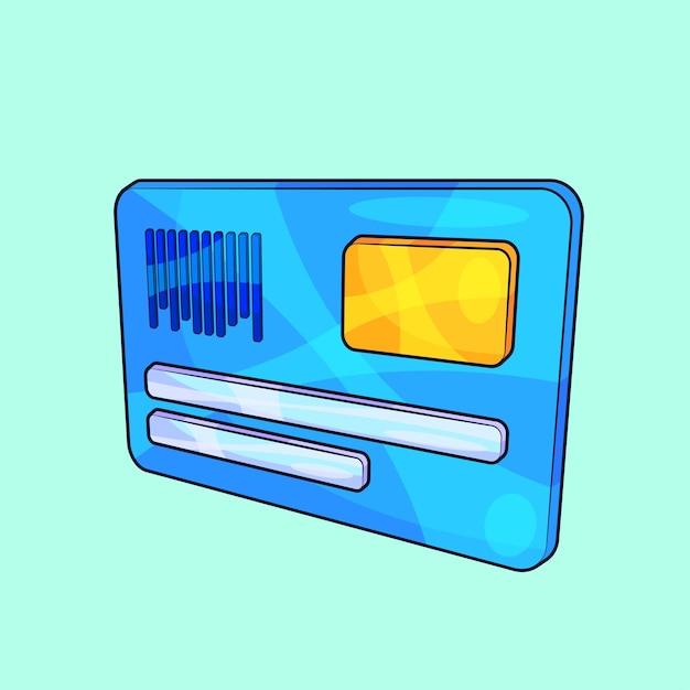 Ilustración de vector de tarjeta de crédito isométrica