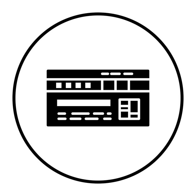Ilustración del vector de la tarjeta de débito