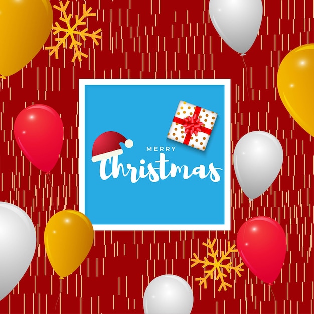Ilustración de vector de tarjeta de felicitación de feliz Navidad