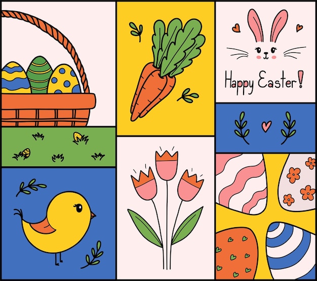 Ilustración de vector de tarjeta de Pascua