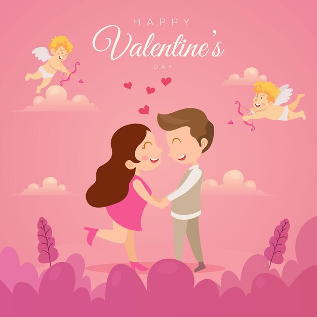 Ilustración de vector de tarjeta de San Valentín