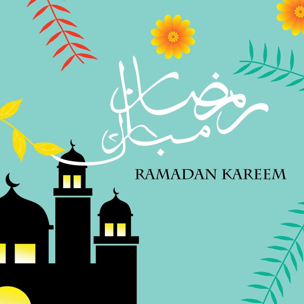 Ilustración de vector de tarjetas de felicitación de ramadán