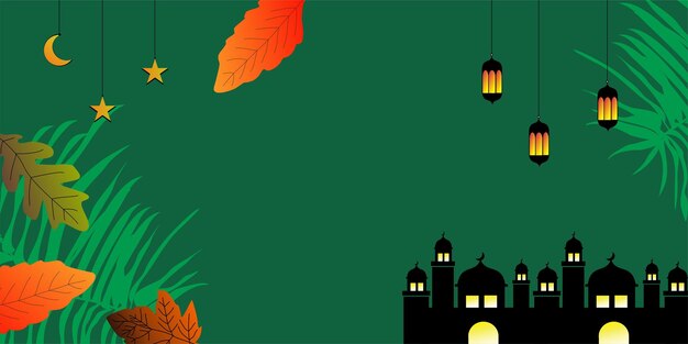 Ilustración de vector de tarjetas de felicitación de Ramadán