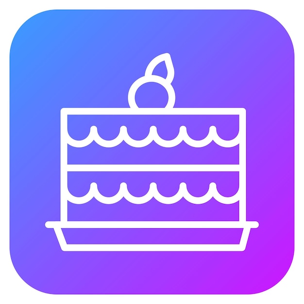 Ilustración del vector de la tarta de fresa