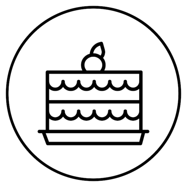 Ilustración del vector de la tarta de fresa