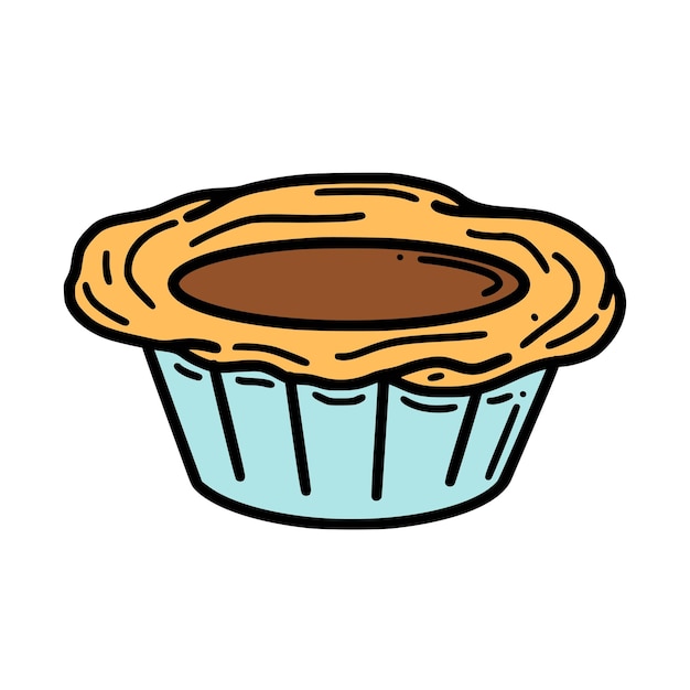 Ilustración de vector de tarta de huevo Postre de año nuevo chino