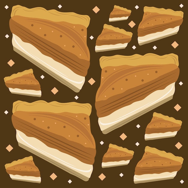 Ilustración de vector de tarta de queso