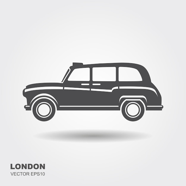 Ilustración de vector de taxi de coche de Londres