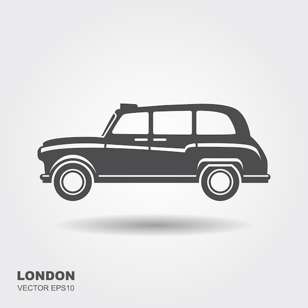 Ilustración de vector de taxi de coche de londres