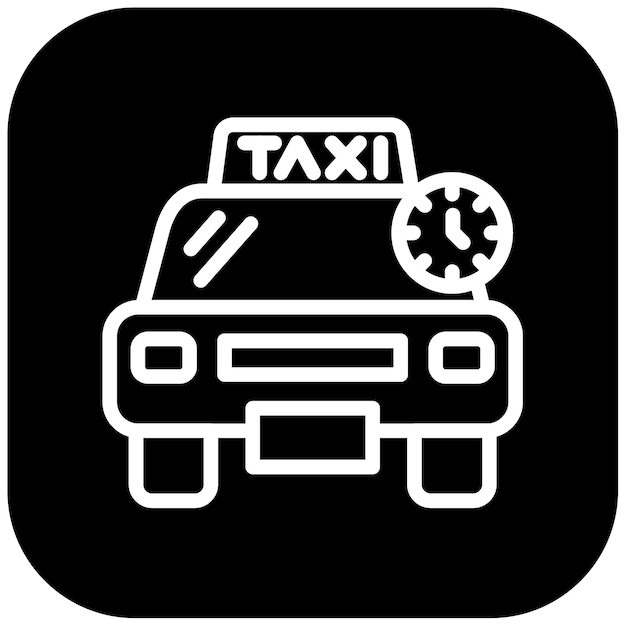 Ilustración del vector de taxi ocupado