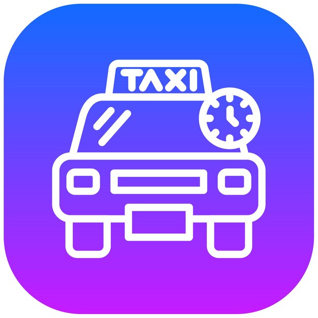 Ilustración del vector de taxi ocupado