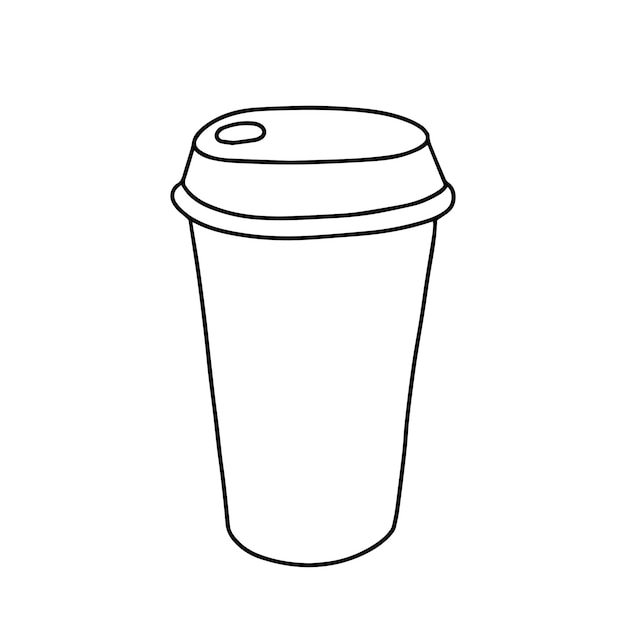 Ilustración de vector de taza de café de doodle bosquejo de taza de café dibujado a mano