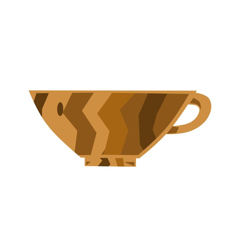ilustración de vector de taza estética con tema