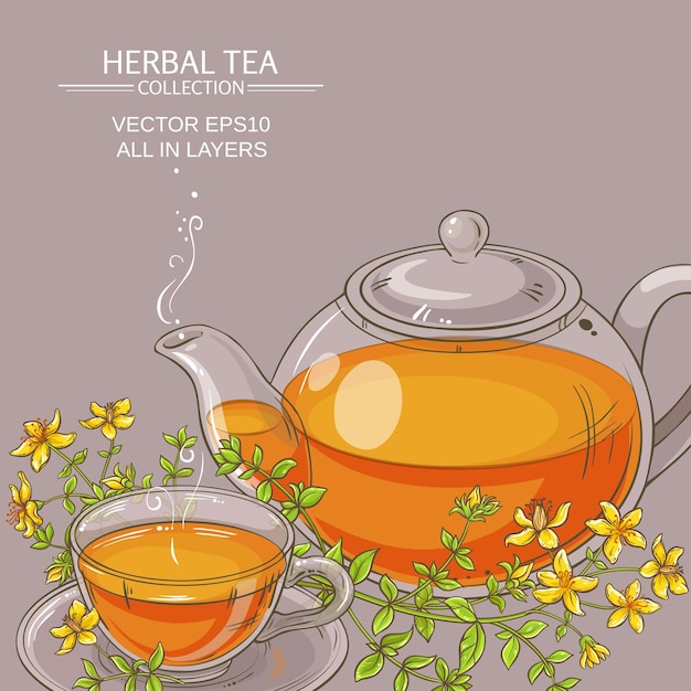 Ilustración de vector de té tutsan