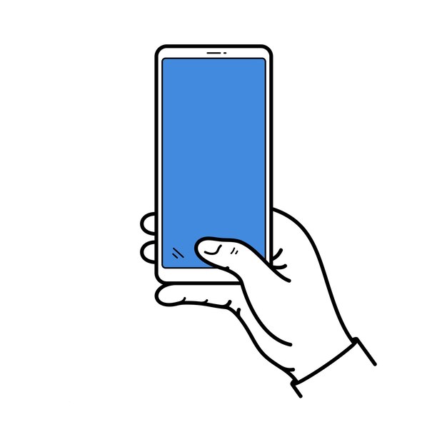 Ilustración de vector de teléfono inteligente de mano