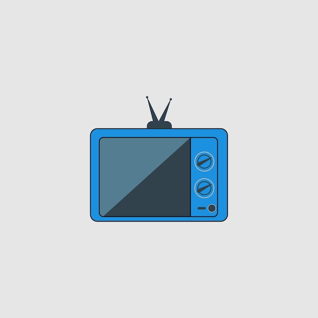 Ilustración de vector de televisión retro