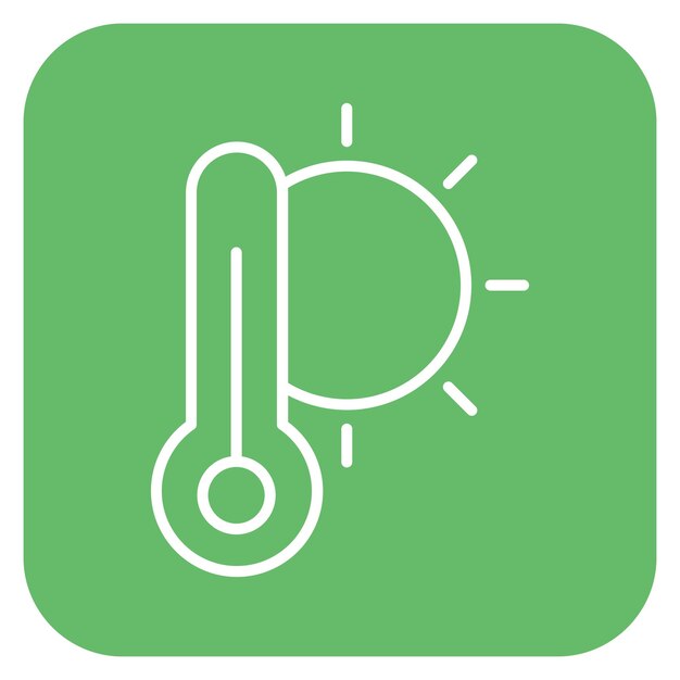 Ilustración del vector de temperatura caliente