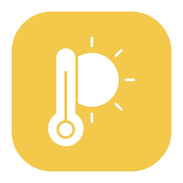 Ilustración del vector de temperatura caliente