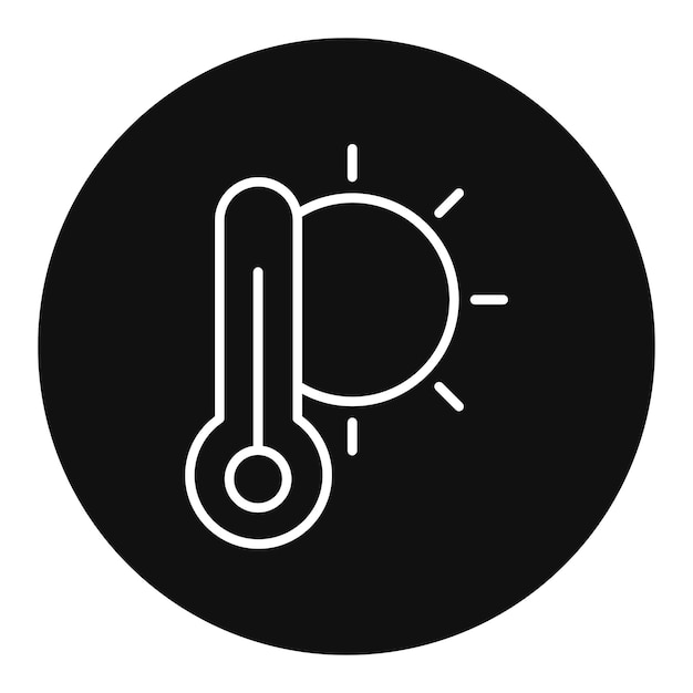 Ilustración del vector de temperatura caliente