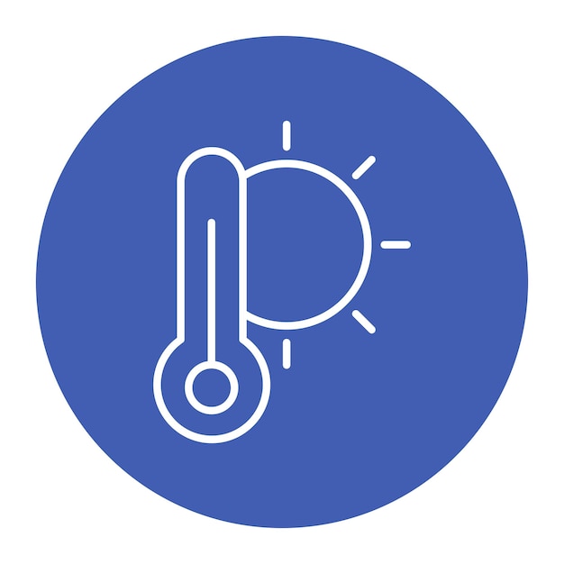 Ilustración del vector de temperatura caliente