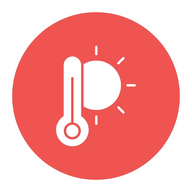 Ilustración del vector de temperatura caliente