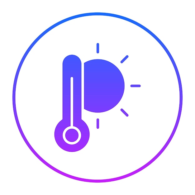 Ilustración del vector de temperatura caliente