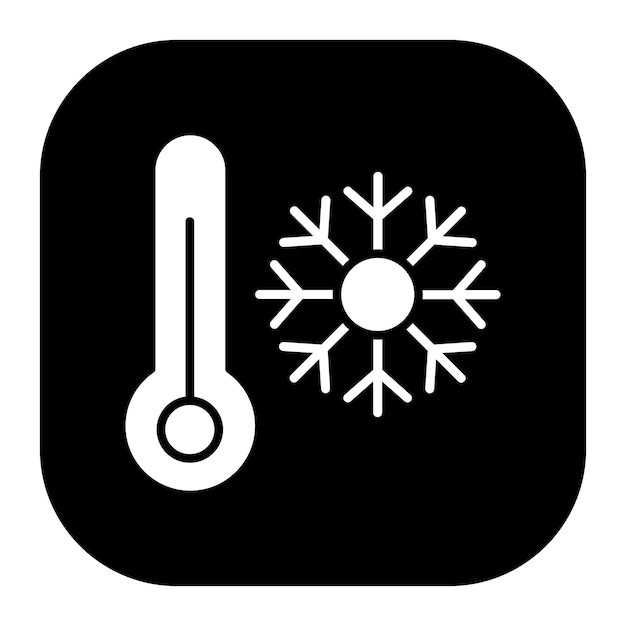 Ilustración del vector de temperatura fría