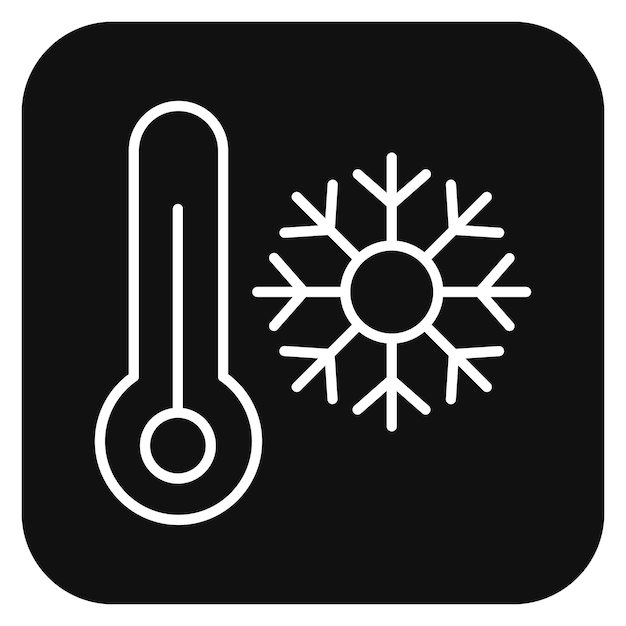 Ilustración del vector de temperatura fría