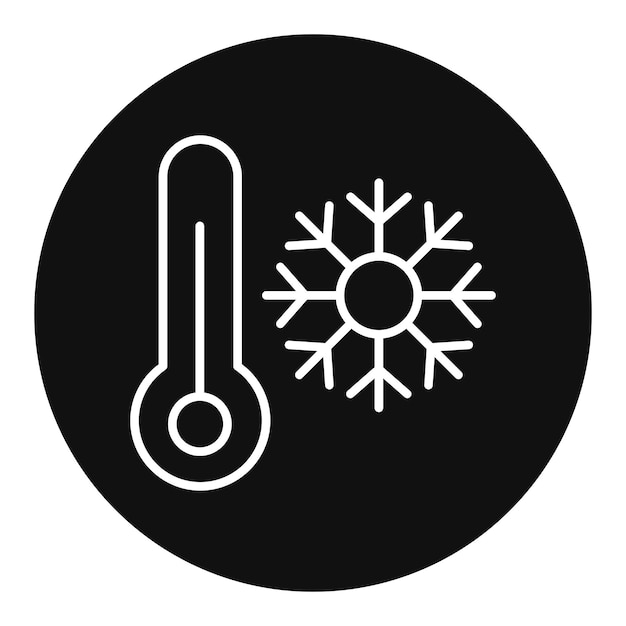 Ilustración del vector de temperatura fría