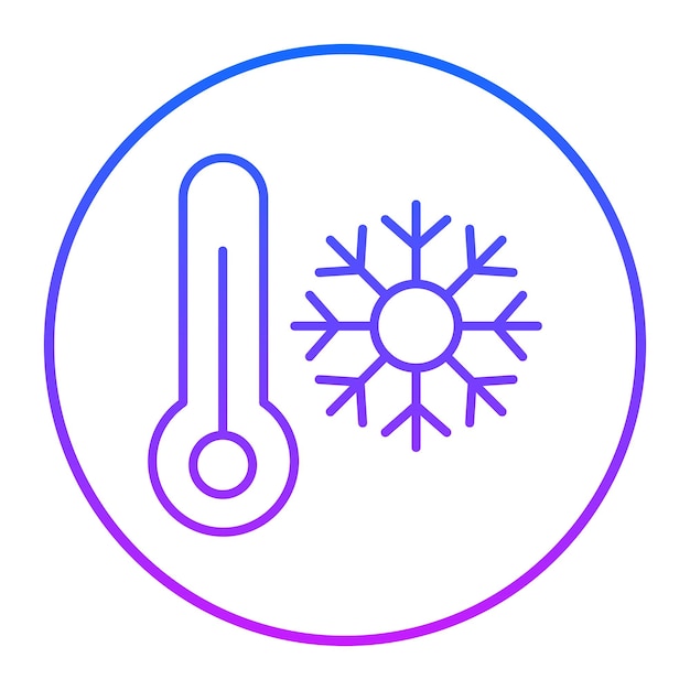 Ilustración del vector de temperatura fría